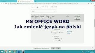 MS OFFICE WORD Jak zmienić język na polski