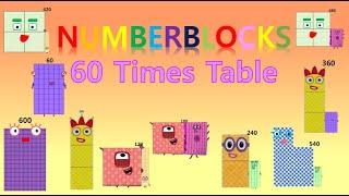 LEARN 60 TIMES TABLE - NUMBLY STUDY with numberblocks  MULTIPLICATION  LEARN TO COUNT