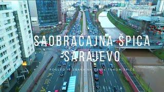 Sarajevo - Saobraćajna Špica Iz Zraka  Traffic Rush Hour  4K