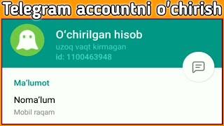 Telegramda profilni ochirish  Телеграм удалит ассоунт  Telegram delete account