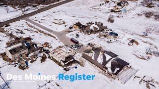 See drone video of EF-4 tornado damage in Pleasant Hill Iowa