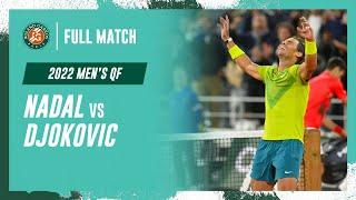 Nadal vs Djokovic 2022 Mens quarter-final Full Match  Roland-Garros