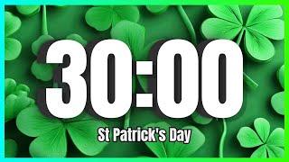 30 Minute Timer With Music - St Patricks Day  Happy - Clover - Classroom 