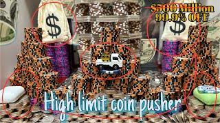 Manager was so upset Half Billion dollar game discounted to $500inside the high limit coin pusher