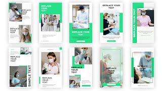 Medical Center Instagram Story Motion Graphic Animation  After Effects Templates  Copyright Free