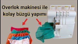 Overlokta büzgü nasıl yapılır? Overlok ile büzgü yapımıFacilitate shirring with the overlock