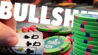 Villain POCKETS CHIPS before GOING ALL-IN & I CALL HIM OUT  Texas Holdem Poker Vlog 100