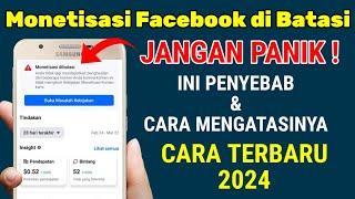 MONETISASI FACEBOOK DIBATASI  CARA MENGATASI MONETISASI TERBATAS DI FACEBOOK MONETISASI KONTEN FB