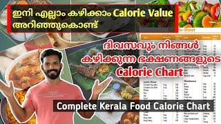 നമ്മുടെ ഭക്ഷണങ്ങളുടെ calorie അറിയാം..CALORIE IN KERALA FOODS  HOW TO CALCULATE CALORIES ??