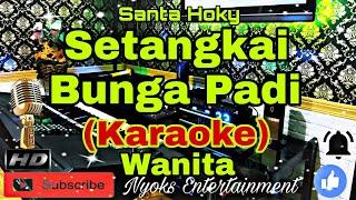 SETANGKAI BUNGA PADI - Santa Hoky Karaoke Dangdut Live Band  Nada Wanita  DIS=DO