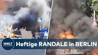 #Rigaer94 - BAMBULE in BERLIN Barrikaden Brände & Steine gegen Polizei  EILMELDUNG