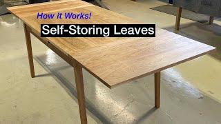 Walkaround of Extension Table with Self-Storing Leaves
