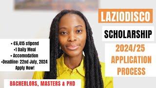 LAZIO DISCO SCHOLARSHIP 202425 APPLICATION PROCESS FULLY FUNDED SCHOLARSHIP IN ITALY