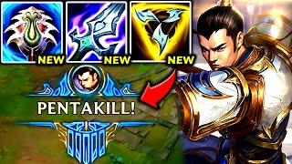 XIN ZHAO TOP CAN 1V5 A WHOLE TEAM WITH 0 SKILL REQUIRED  S14 Xin Zhao TOP Gameplay Guide