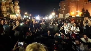 France fans going mad on the Red square