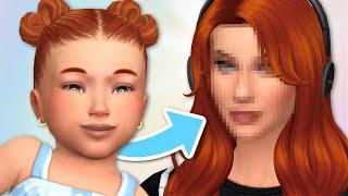 I tried the INFANT to ADULT challenge 🫢  Sims 4 Create A Sim CC