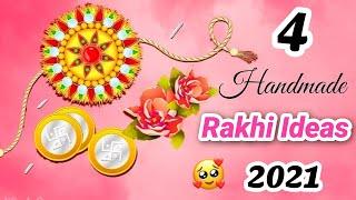 4 Handmade Rakhi Making • rakhi idea 2021 • rakhi making competition • how to make rakhi at home diy