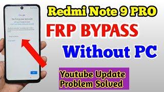 Redmi Note 9 Pro FRP Unlock Without PC  Note 9 Pro Google Account Bypass