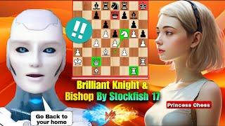 Stockfish 17 ASTONISHINGLY Sacrificed His Two Pieces Against The Princess Chess AI  Chess Strategy