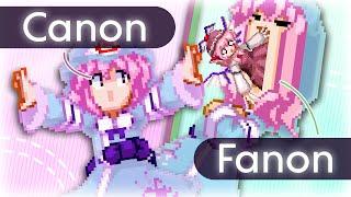 Yuyuko Fanon vs. Canon -  Touhou Sprite Animation 