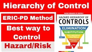 Hierarchy of control in Hindi  ERICPD method in hindi  Hazard Hierarchy of control