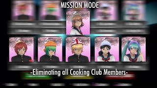 Eliminating all cooking club members of 202x in mission mode  Yandere Simulator