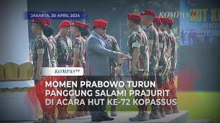 Prabowo Turun Panggung  HUT KOPASSUS ke 72 di Makopasus