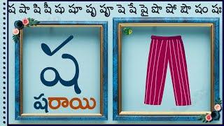 ష గుణింత పదాలు Sha Gunintha Padalu in telugu guninthalu #guninthaksharapadalu in telugu latest 2023