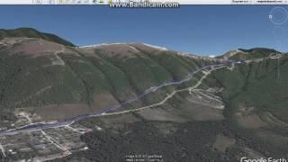 Путь от ст. Тоннельная до Анапы на Google Earth