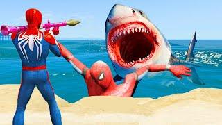 GTA 5 Crazy Ragdolls RED SPIDERMAN VS SPEDERMAN COLORS Euphoria Physics Ragdolls Fails