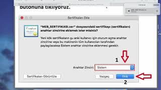 Apple Bilgisayara MAC OS Meb Sertifika Yükleme