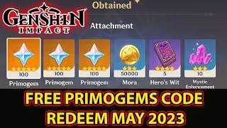 Genshin Impact مجانا  FREE PRIMOGEM CODES MAY 2023 Hurry Up Redeem Now Before These Code Expire 3.7