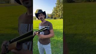 Double barrel air shotgun I bet you’ve never seen one #youtubeshorts #gun #viral #airgun