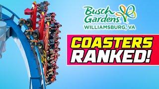 TOP 10 Roller Coasters At Busch Gardens Williamsburg