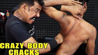 Crazy Body Cracks by Asim Barber  Head Massage & Head Scratching  Neck Cracking  Hair Cracking