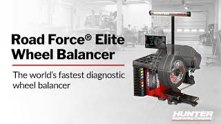 The industry’s leading diagnostic wheel balancer The Hunter Road Force® Elite