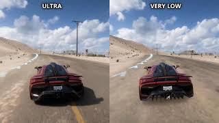 Forza Horizon 5 - PC Ultra vs Very Low - Graphics Comparison 1080p