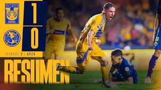  Resumen Liga MX  Tigres 1 - 0 América  Jornada 3  Apertura 2024