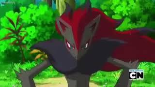Pokémon - Zorua Evolves Into Zoroark Anime