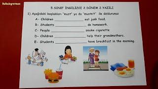 5.sınıf ingilizce 2.dönem 2.yazılı  @Bulbulogretmen  #ingilizce #yazılı #sınav #5sınıf #school