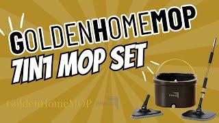 Set Mop GoldenHomeMOP Rotativ 7in1 Profesional by FOtehniq