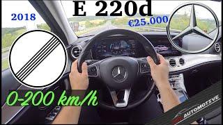 2018  Mercedes E220d 4Matic  POV Test Drive + Acceleration 0 - 200 kmh