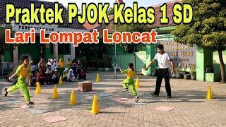 Ujian Praktek PJOK Kelas 1 Gerak Lokomotor Lari Lompat Loncat di kemas dalam permainan Ninja Warrior