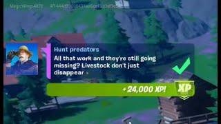 Fortnite Challenge - Hunt Predators - Chapter 2 Season 6 Week 12