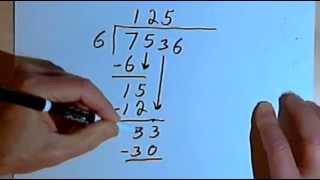 Long Division - dividing by a 1-digit number 127-2.10