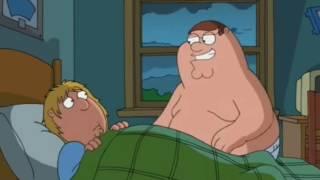 Family Guy - Peter and Chris scared of the storm