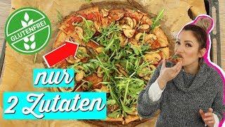 Gesunde Pizza Boden mit nur 2 Zutaten OHNE Hefe - Vegan und Glutenfrei  #yummypilgrim