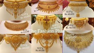 Latest 22k Gold Choker Designs with Weight and Price @TheFashionPlus