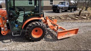 Testing Big Land Plane on Smaller Tractor Kubota LX3310 and Land Pride GS2572