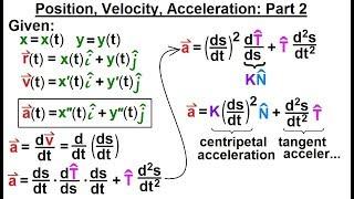 Calculus 3 Vector Calculus Motion in Plane 9 of 15 Position Velocity Acceleration Part 2